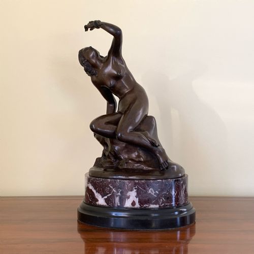 ANTIQUE BRONZE FIGURE OF CLEOPATRA BY NELLI ROMA - ADDITIONAL PHOTO 1