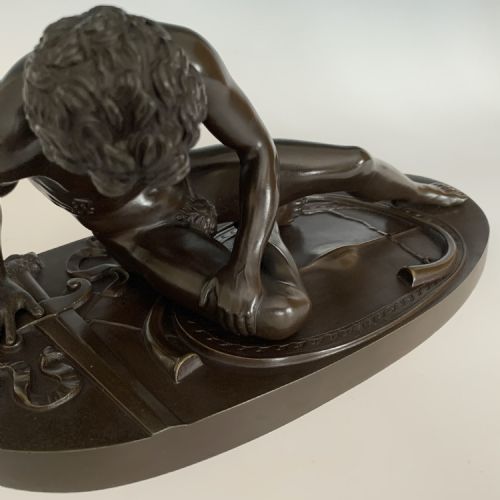 ANTIQUE GRAND TOUR BRONZE FIGURE OF THE DYING GAUL - ADDITIONAL PHOTO 3