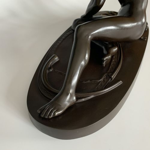 ANTIQUE GRAND TOUR BRONZE FIGURE OF THE DYING GAUL - ADDITIONAL PHOTO 4