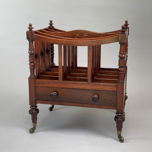 ANTIQUE GEORGE IV ROSEWOOD CANTERBURY - ADDITIONAL PHOTO 1