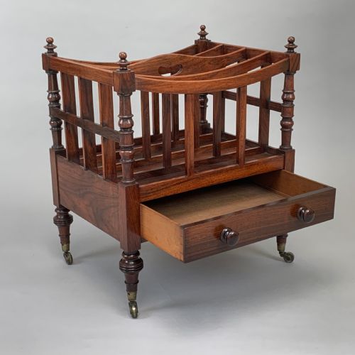 ANTIQUE GEORGE IV ROSEWOOD CANTERBURY - ADDITIONAL PHOTO 4