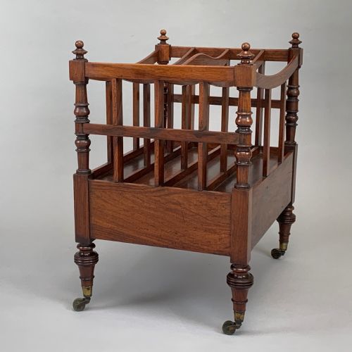 ANTIQUE GEORGE IV ROSEWOOD CANTERBURY - ADDITIONAL PHOTO 7