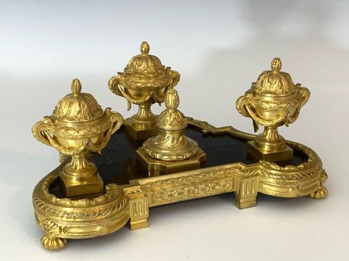 louis xv style ormolu encrier by eugene hazart - CATEGORY: ANTIQUE MISCELLANEOUS - DATED 1880