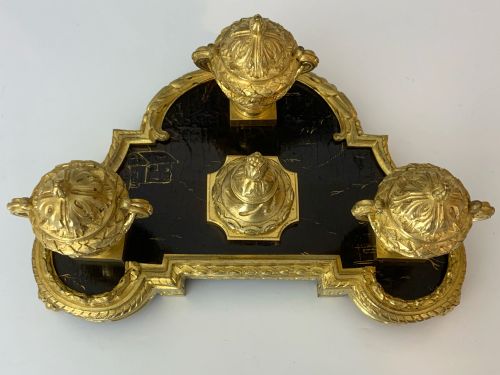 LOUIS XV STYLE ORMOLU ENCRIER BY EUGENE HAZART - ADDITIONAL PHOTO 1