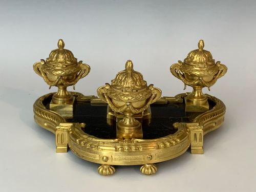 LOUIS XV STYLE ORMOLU ENCRIER BY EUGENE HAZART - ADDITIONAL PHOTO 4