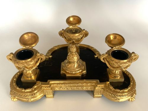 LOUIS XV STYLE ORMOLU ENCRIER BY EUGENE HAZART - ADDITIONAL PHOTO 8