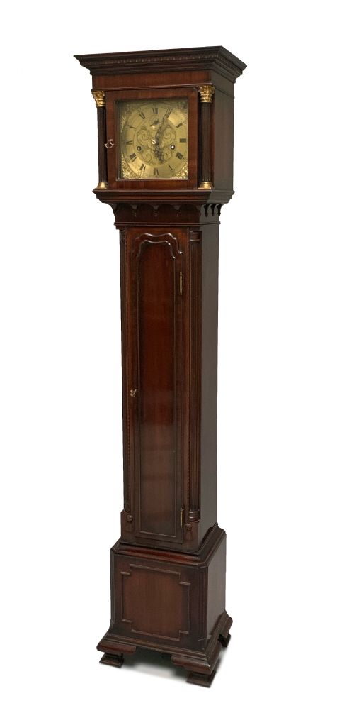 waring gillow liverpool mahogany 'grandmother' longcase clock in georgian style - CATEGORY: ANTIQUE CLOCKS - DATED 1920