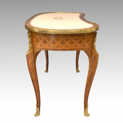 FRENCH PURPLEHEART TULIPWOOD ORMOLU MOUNTED WRITING TABLE BY DURAND - ADDITIONAL PHOTO 7