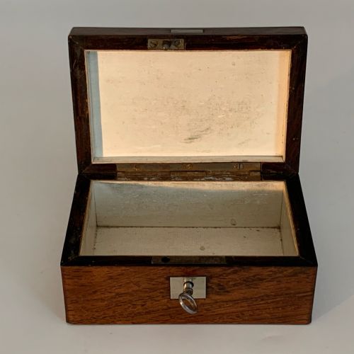 19TH CENTURY ROSEWOOD MARBLE INLAID KARLSBAD SOUVENIR BOX - ADDITIONAL PHOTO 5