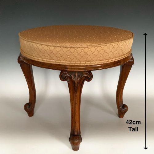 VICTORIAN WALNUT STOOL - ADDITIONAL PHOTO 3