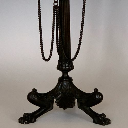 ANTIQUE NAPOLEON III BRONZE ETRUSCAN MANNER CANDELABRA - ADDITIONAL PHOTO 4