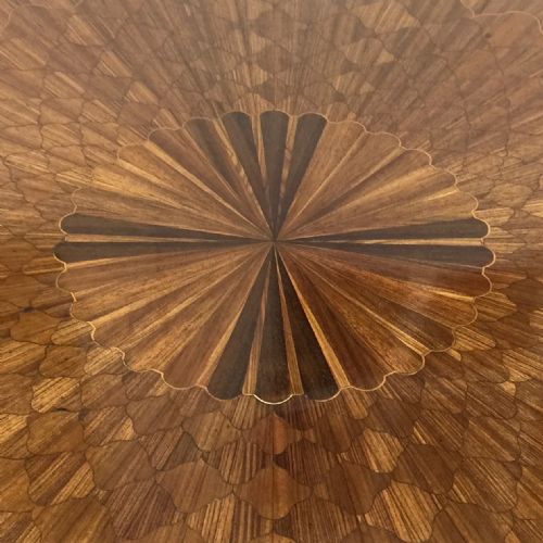 FRENCH BELLE EPOQUE KINGWOOD PARQUETRY TABLE AMBULANTE RETAILED BY MAPLES - ADDITIONAL PHOTO 1