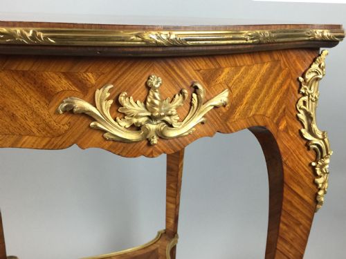 FRENCH BELLE EPOQUE KINGWOOD PARQUETRY TABLE AMBULANTE RETAILED BY MAPLES - ADDITIONAL PHOTO 4