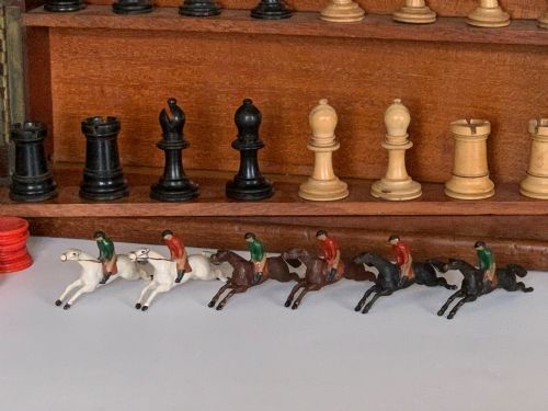 VICTORIAN MAHOGANY CASE GAMES COMPENDIUM - ADDITIONAL PHOTO 4