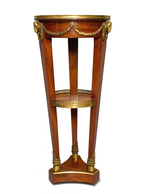 antique french mahogany ormolu torchere - CATEGORY: ANTIQUE MISCELLANEOUS - DATED 1900