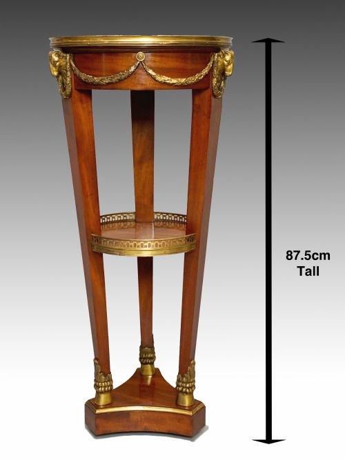 ANTIQUE FRENCH MAHOGANY ORMOLU TORCHERE - ADDITIONAL PHOTO 6