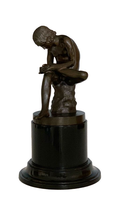 grand tour bronze spinario boy with thorn - CATEGORY: ANTIQUE METAL - DATED 1880