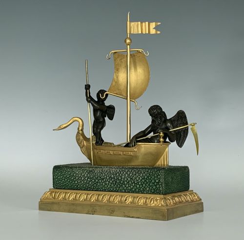 FRENCH ORMOLU SHAGREEN ENCRIER INKWELL - ADDITIONAL PHOTO 3