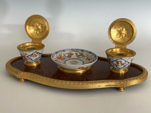 ANTIQUE FRENCH DESK STAND ENCRIER BY APPAY PARIS - ADDITIONAL PHOTO 2