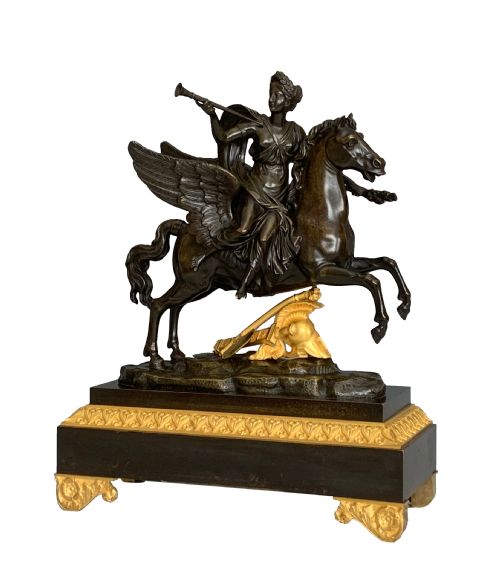 french bronze 'fame riding pegasus' after coysevox - CATEGORY: ANTIQUE SCULPTURES - DATED 19TH CENTURY