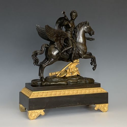 FRENCH BRONZE 'FAME RIDING PEGASUS' AFTER COYSEVOX - ADDITIONAL PHOTO 1
