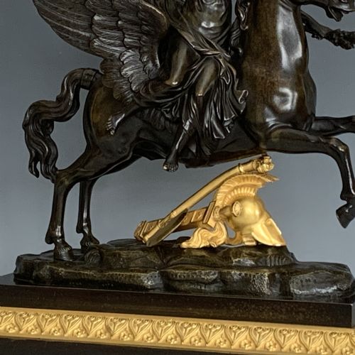 FRENCH BRONZE 'FAME RIDING PEGASUS' AFTER COYSEVOX - ADDITIONAL PHOTO 3