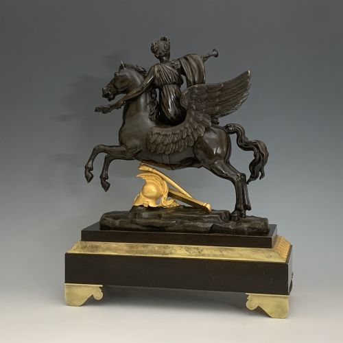 FRENCH BRONZE 'FAME RIDING PEGASUS' AFTER COYSEVOX - ADDITIONAL PHOTO 4