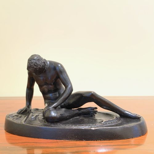 antique grand tour bronze dying gaul - CATEGORY: ANTIQUE METAL - DATED 1860