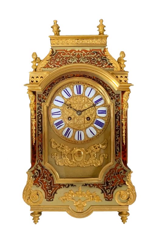 antique napoleon iii boulle tortoiseshell ormolu mounted clock - CATEGORY: ANTIQUE CLOCKS - DATED 19TH CENTURY
