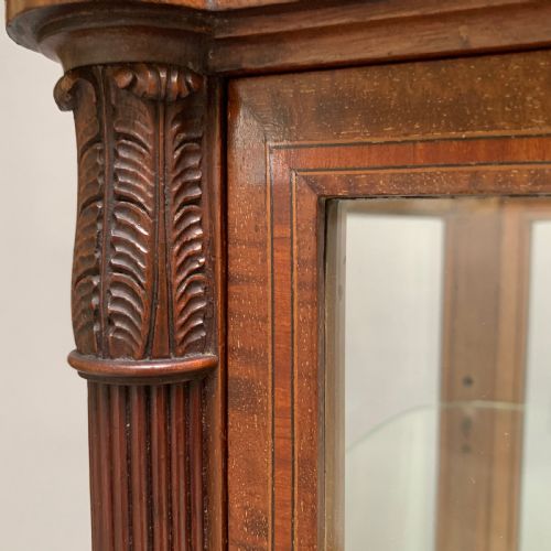 ANTIQUE EDWARDIAN MAHOGANY MARQUETRY INLAID BIJOUTERIE CABINET - ADDITIONAL PHOTO 7