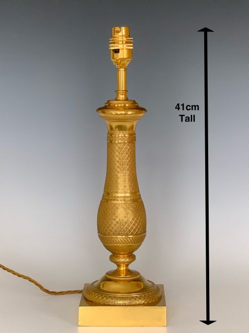 ANTIQUE FRENCH EMPIRE ORMOLU TABLE LAMP - ADDITIONAL PHOTO 1