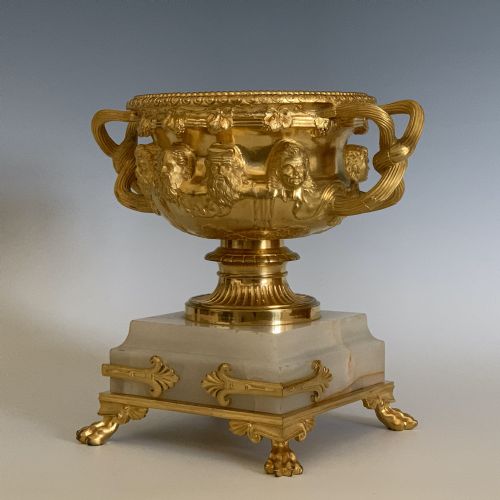 FINE PAIR OF ORMOLU ONYX ALBANI VASES BY GEORGES SERVANT - ADDITIONAL PHOTO 2