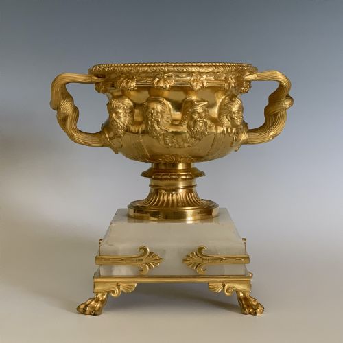 FINE PAIR OF ORMOLU ONYX ALBANI VASES BY GEORGES SERVANT - ADDITIONAL PHOTO 3