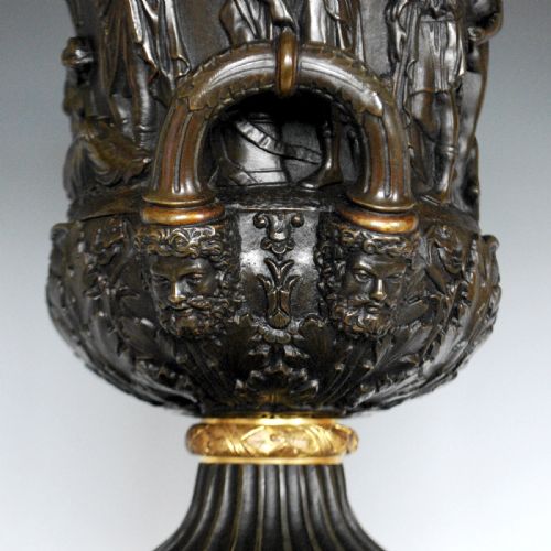 ANTIQUE 19TH CENTURY GRAND TOUR BRONZE MARBLE MEDICI VASES - ADDITIONAL PHOTO 4