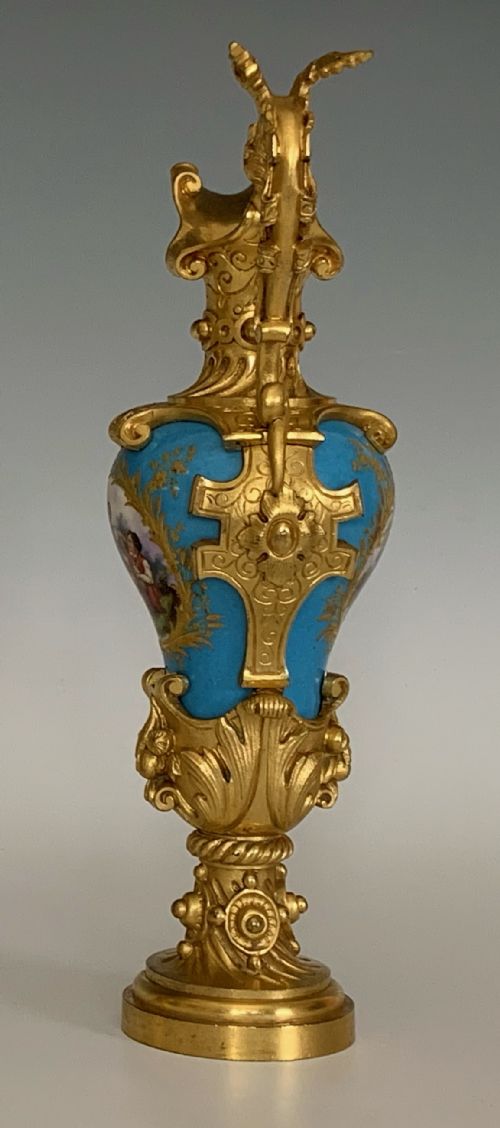 NAPOLEON III ORMOLU SEVRES PORCELAIN EWERS - ADDITIONAL PHOTO 4