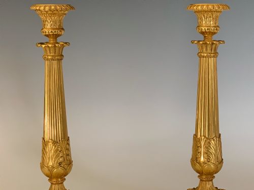 CHARLES X ORMOLU CANDLESTICKS - ADDITIONAL PHOTO 1
