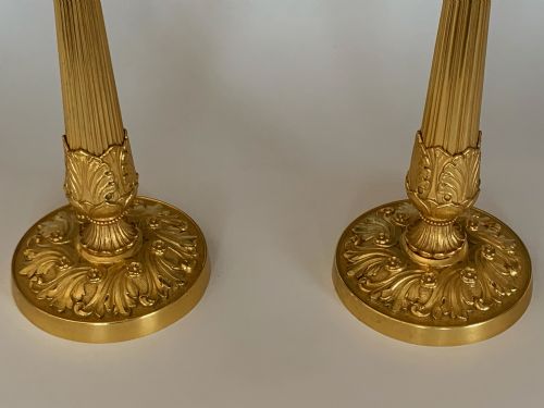 CHARLES X ORMOLU CANDLESTICKS - ADDITIONAL PHOTO 2