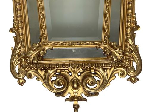 FINE FRENCH 19TH CENTURY GILTWOOD WALL MIRROR - ADDITIONAL PHOTO 2