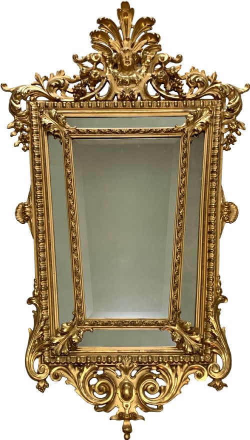 FINE FRENCH 19TH CENTURY GILTWOOD WALL MIRROR - ADDITIONAL PHOTO 3