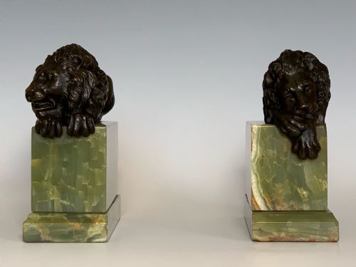 ANTIQUE 19TH CENTURY BRONZE LIONS AFTER CANOVA - ADDITIONAL PHOTO 6