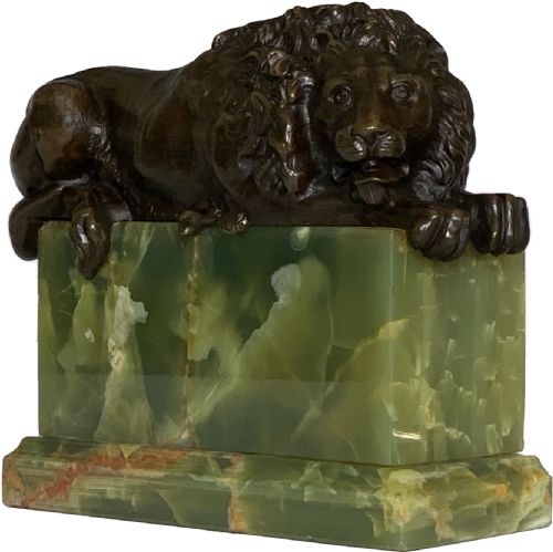 ANTIQUE 19TH CENTURY BRONZE LIONS AFTER CANOVA - ADDITIONAL PHOTO 7