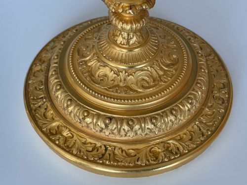 FINE PAIR OF FRENCH ORMOLU CANDLESTICKS - ADDITIONAL PHOTO 2
