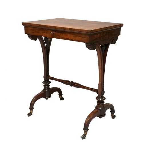 antique george iv rosewood side table - CATEGORY: ANTIQUE TABLES - DATED REGENCY