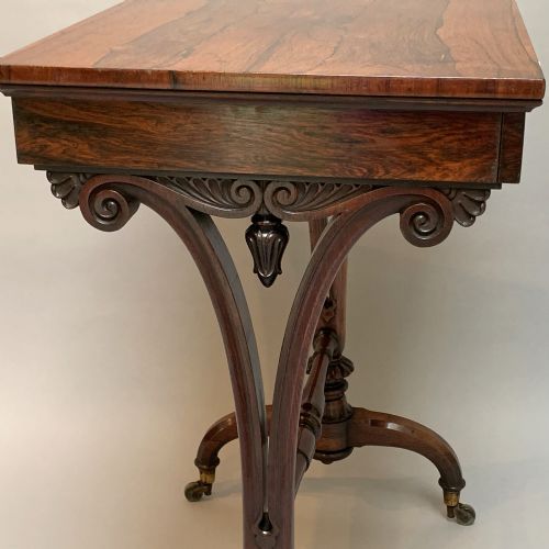 ANTIQUE GEORGE IV ROSEWOOD SIDE TABLE - ADDITIONAL PHOTO 2