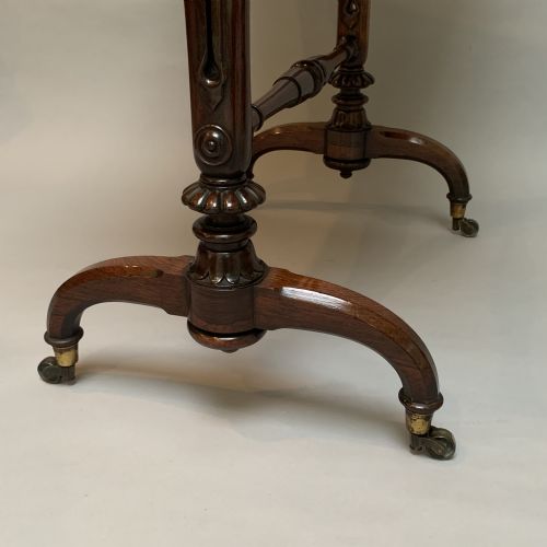 ANTIQUE GEORGE IV ROSEWOOD SIDE TABLE - ADDITIONAL PHOTO 5