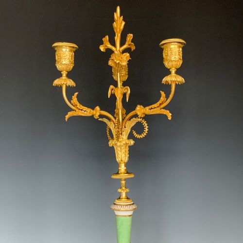 NAPOLEON III FRENCH PORCELAIN ORMOLU MOUNTED CANDELABRA - ADDITIONAL PHOTO 4