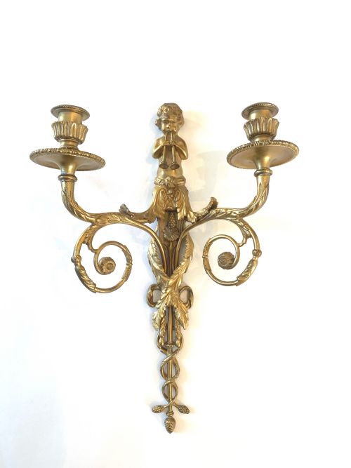 SET OF SIX LOUIS XVI STYLE WALL SCONCES AFTER JEAN HAURE - ADDITIONAL PHOTO 2