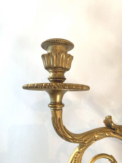 SET OF SIX LOUIS XVI STYLE WALL SCONCES AFTER JEAN HAURE - ADDITIONAL PHOTO 4