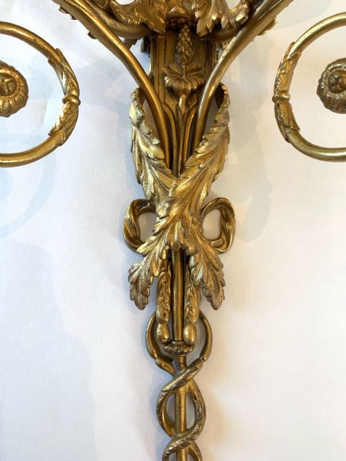 SET OF SIX LOUIS XVI STYLE WALL SCONCES AFTER JEAN HAURE - ADDITIONAL PHOTO 5