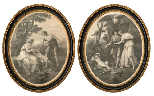georgian engravings after kauffman 'cupid cephisa' - CATEGORY: ANTIQUE ART - DATED GEORGIAN